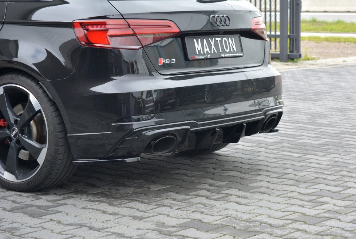 Heck Ansatz Flaps Diffusor für Audi RS3 8V FL Sportback