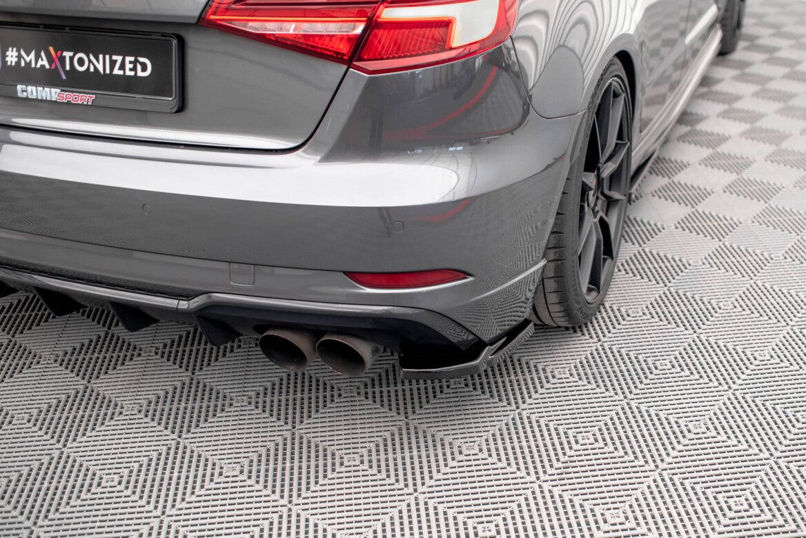 Heck Ansatz Flaps Diffusor für Audi S3 Sportback 8V Facelift