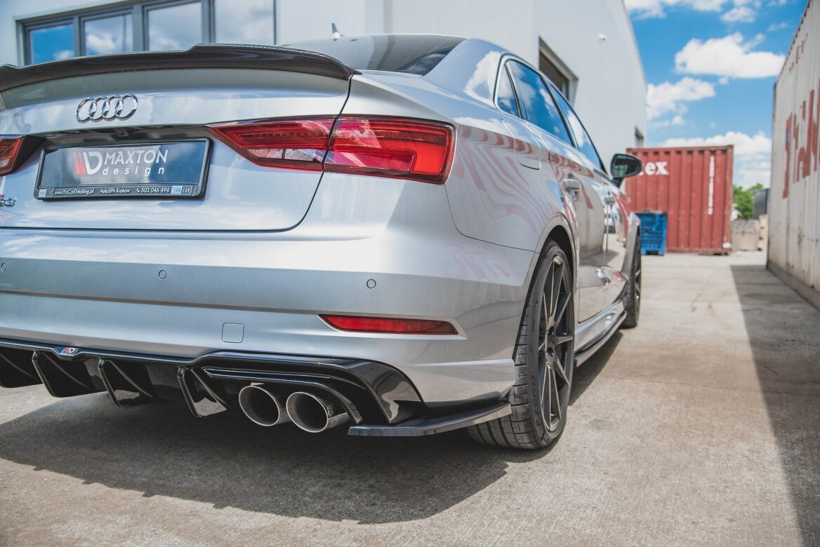 Heck Ansatz Flaps Diffusor V.2 für Audi S3 Limousine 8V Facelift