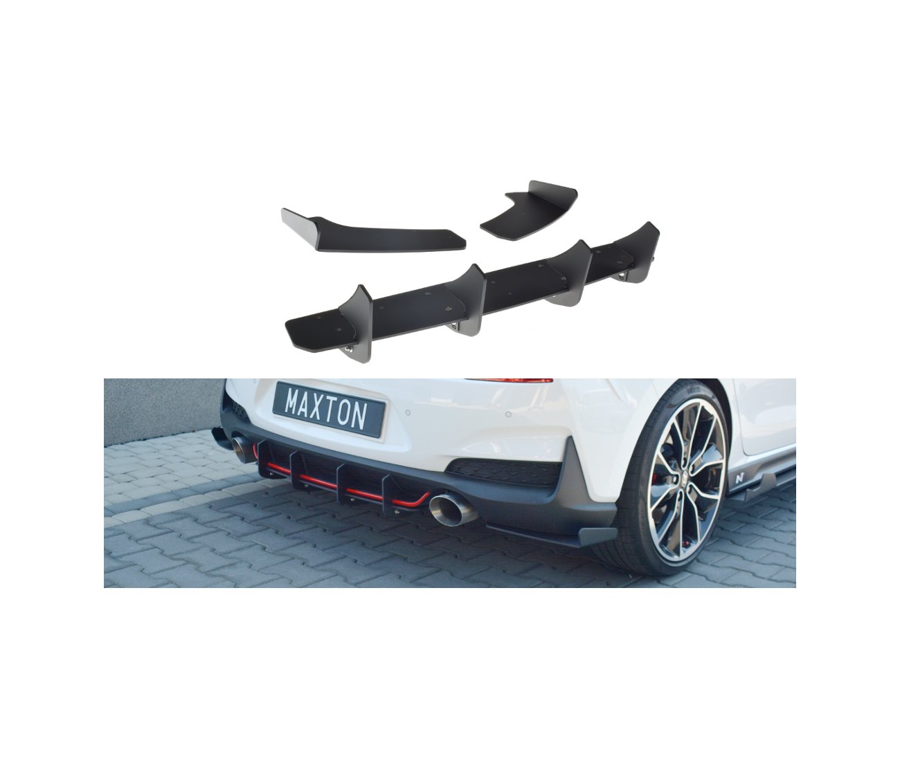 Rear Diffuser Rear Bumper for Hyundai I30N Hatchback