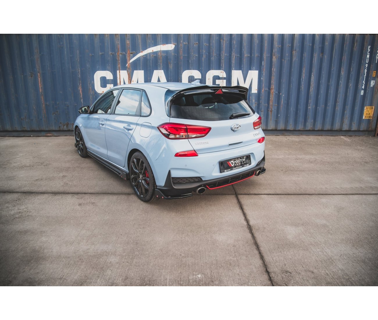 Rear Flaps + Wings V.7 for Hyundai I30N Hatchback