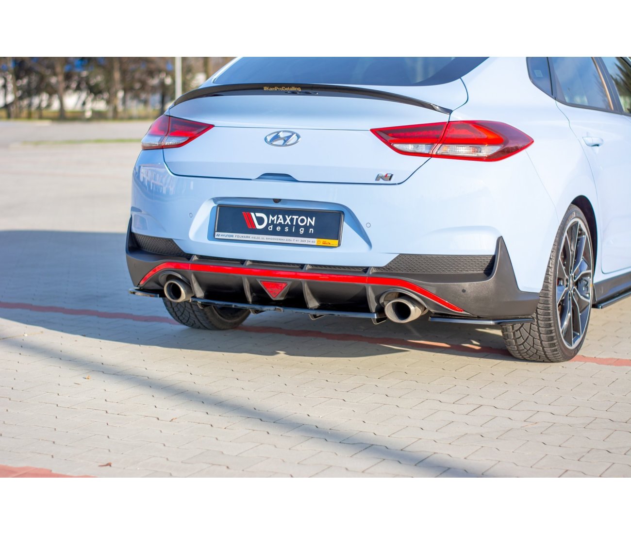 Middle Cup Diffuser Rear Approach DTM Look for Hyundai I30 N Fastback