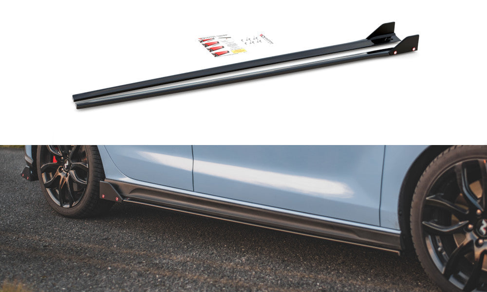 Side Skirts Cup Strips + Flaps V.5 for Hyundai I30 N 